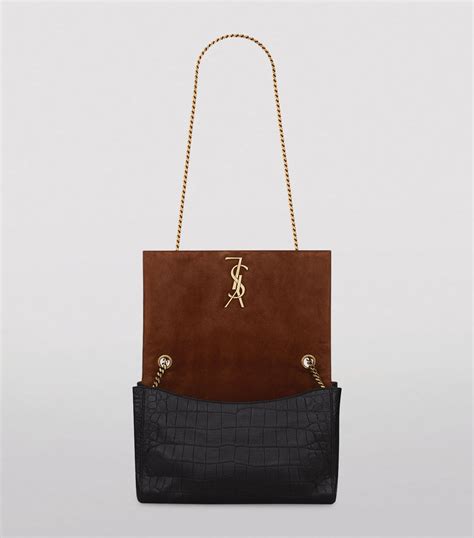 ysl kate schwarz|Saint Laurent Kate Medium Reversible Shoulder Bag in Crocodile .